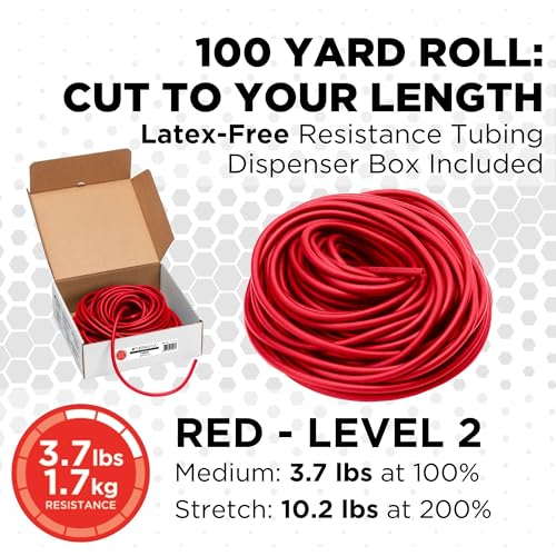 THERABAND Resistance Tubing, - color: Level 2 / Medium - Red