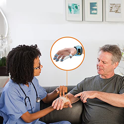 Finger Strengthener Hand Grip Strength Trainer Finger Extension Stretcher Exerciser Hand Rehab Work Out Relieve Pain Arthritis and Grip Training Kit 10LB+40LB