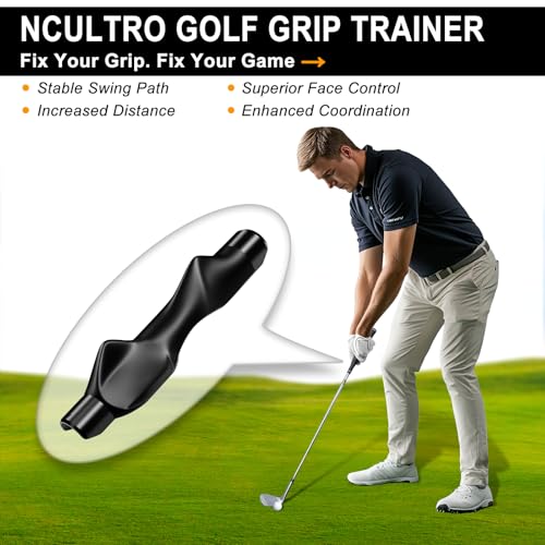 Golf Grip Trainer, Grip Trainer for Golf Clubs - Right Hand Golf Training Aid with Ergonomic Design, Corrects Golf Grip Posture and Improves Swing Accuracy