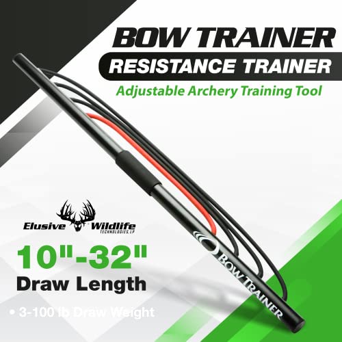 Resistance Trainer - Adjustable Archery Training Tool with 10"- 32" Draw Length & 1-100 lb Draw Weight - Enhance Strength, Stamina & Technique for Bow Enthusiasts