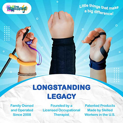 Handithings®: Hand Weight - Beneficial for Tremor Control, Fine Motor Skill Activities, Improved Hand/Wrist Mobility, Writing Stability & Strengthening. Proudly Hand Made in the USA! (WORKS FOR RIGHT OR LEFT HAND) (PLEASE SEE SIZING CHART AND MEASURE HAND