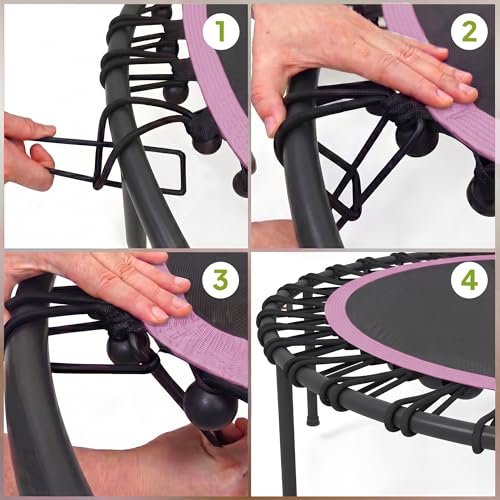 Soozier 45/48" Rebounder Trampoline for Adults 440lbs Mini Trampoline - color: Pink, size: 45"