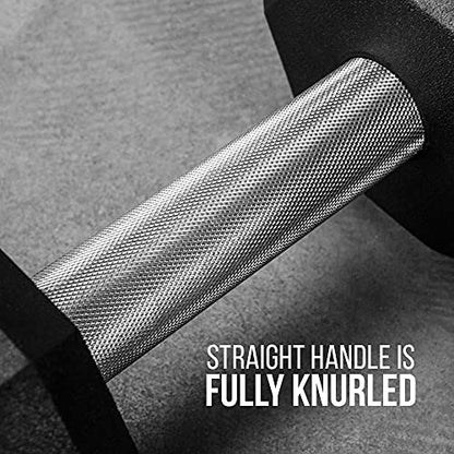 Rep Fitness Rubber Hex Dumbbell(s) - Singles (55LB +) and Pairs (5LB - 50LB) - Low Odor, Fully Knurled Handle - style: 2.5 LB Pair
