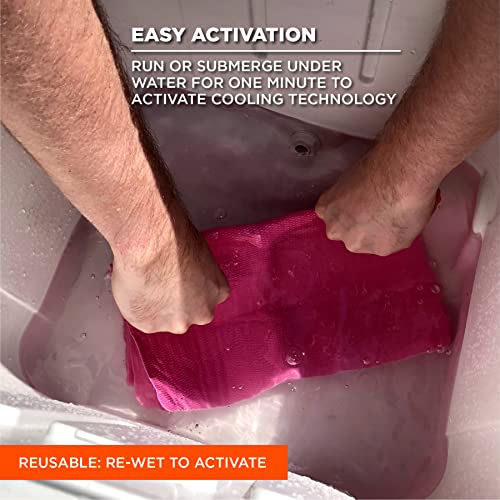 Ergodyne Chill Its 6602 Cooling Towel, Long Lasting Cooling Relief, Pink - color: Pink
