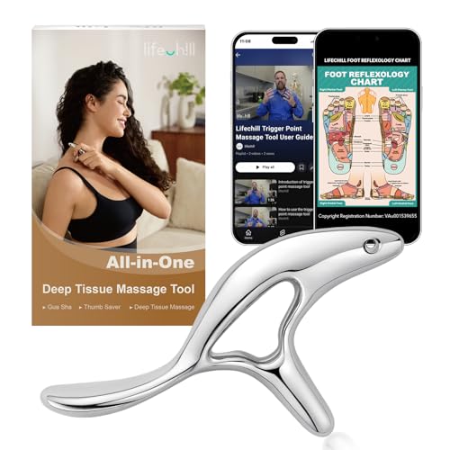 Trigger Point Massage Tool for Pain Relief Deep Tissue & Gua Sha, HSA Fascia Release Tools for Full Body, FSA Eligible Items Muscle Scraper Acupressure Tool TMJ Relief, Fathers Day Dad Gifts