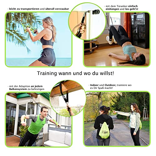 BodyCROSS Fitness Equipment, Home Gym Anchor, Suspension Trainer, Black