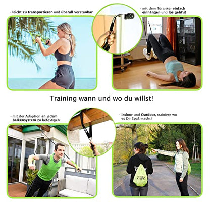 BodyCROSS Fitness Equipment, Home Gym Anchor, Suspension Trainer, Black