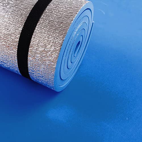 Worparsen Lightweight Aluminium Foil Foam Yoga Mat, Anti-Tear Fitness Workout Mat Outdoor Picnic Pad for Pilates, Floor Exercises Random