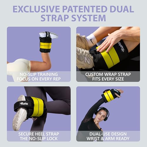 Ankle & Wrist Weights – 8/16/20/30 lbs Pair (4–15lbs - Each) | Dual Adjustable Secure Strap System | Patented Design | Ideal for Home Workouts, Pilates, Yoga, Glute Training - size: 15 lbs each (30 lbs pair)
