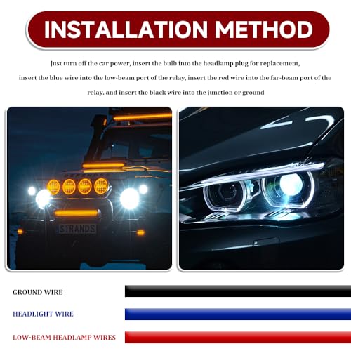 2PCS Wiring Harness, Wiring Harness Extension Socket Adapter, 9004 HB1 HB5 Head Light Harness Bulb Socket, Universal High Tempreture Resistant Socket Car Accessories for Truck Boat