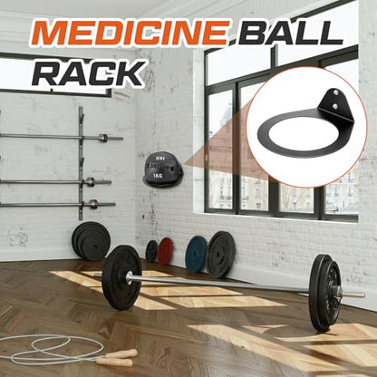 Gisafai Wall Mounted Medicine Ball Holder, 8.9 Inch Inner Diameter