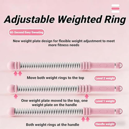 Adjustable Ropeless Battle Ropes 2026 New, Cordless Weighted Training Ropes for Home Gym, 3 lbs Heavy Duty Portable Cordless Battle Rope for Total-Body Sculpting, Cardio & Fat Burn, HIIT