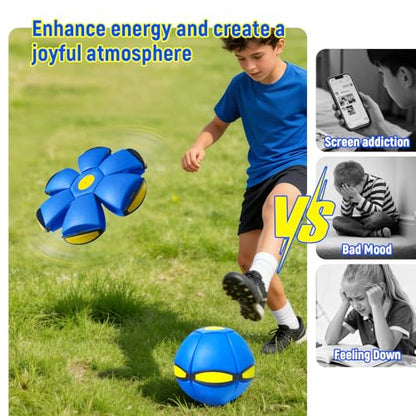 Magic Meta Ball, Magic Bouncing Ball, Two Modes to Switch Freely, Foldable, for Parent-Child Interaction, Indoor & Outdoor Use