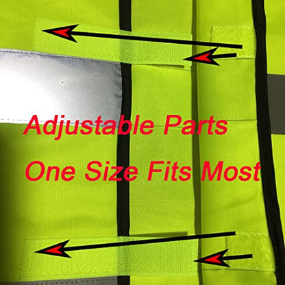 zojo High Visibility Reflective Safety Vest Bulk 10 Pack - color: Orange