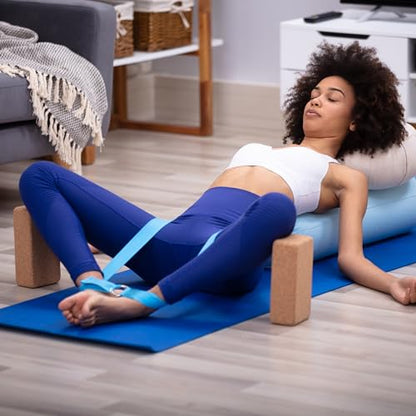 Bean Products Yoga Blocks, Standard & Large Sizes - Studio Grade, Non-Slip, Made from Eco Friendly Materials - 100% Natural Cork or Foam - Improves Stability & Alignment - Single Block or 2 Pack Sets