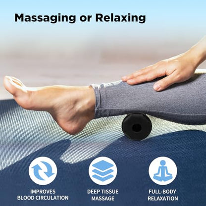 5-in-1 Foot Massager Roller Set for Plantar Fasciitis & Heel Pain Relief - color: 5-piece Set(black)