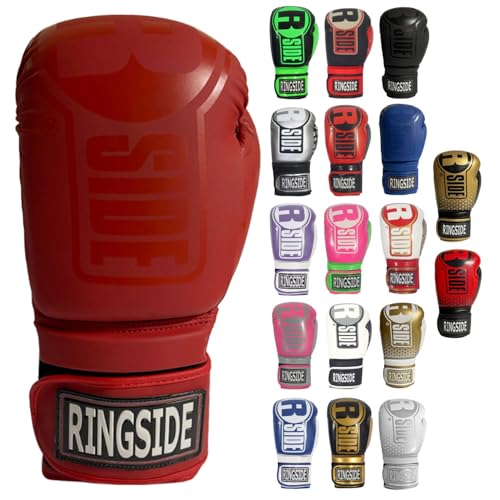 Ringside Apex Bag Gloves, IMF-Tech Boxing Gloves with Secure Wrist Support, Synthetic Boxing Gloves for Men and Women - color: Red/Red, size: Small-Medium