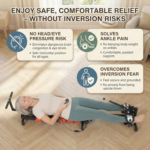 Spinal Decompression Machine Lumbar Traction Table for Back Pain Relief | Motorized lumbar traction system, spinal stretching device for sciatica and herniated disc relief, posture improvement
