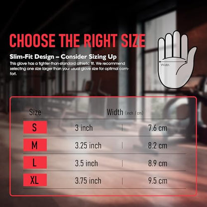 COOLJOB Padded Gym Workout Gloves for Men, Non-Slip Grip Breathable Touchscreen Sports Gloves for Cycling Driving, S-XL Black - size: Small