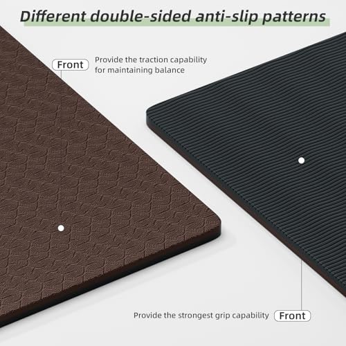 Yoga Mat Thick（8mm）Exercise Mat Non Slip Anti-tear,Pilates Mat for Men and Women,Workout Mats for Home,Barefoot Workouts and Floor Exercise,with Carrier Strap(71"x 24")