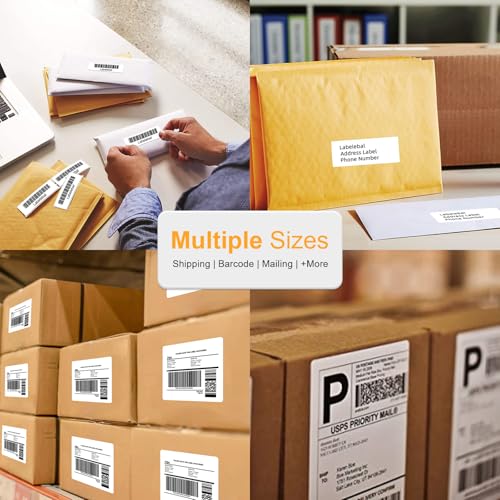 4000 Labels/8 Stacks 4" x 6" Fanfold Direct Thermal Shipping Address Labels Compatible with Zebra 2844 & Rollo Printer - color: Zb-4"x6"-8stacks(4000 Labels)