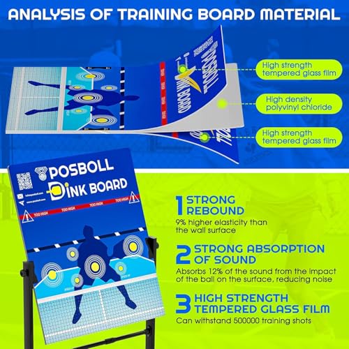 Pickleball Practice Board&Dink Rebounder with Stand,Pickleball Wall