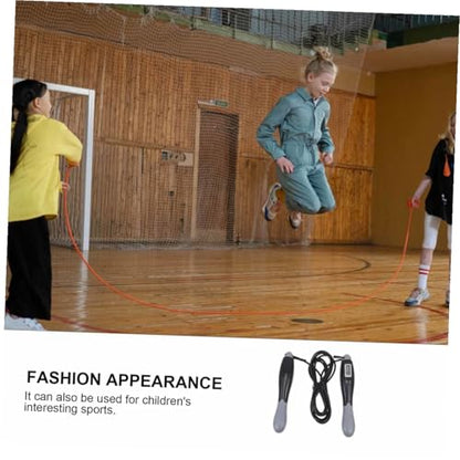 Smart Counting Jump Rope for Adults Steel Wire Skipping Rope with Digital Counter for Fitness Training and Weight Loss Exercise Outdoors and Home