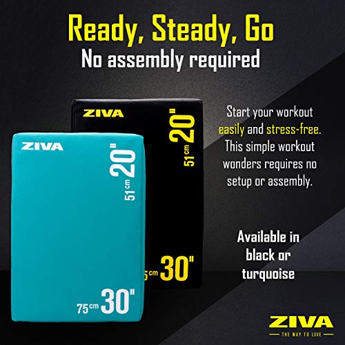ZIVA 3-in-1 Plyo Box – Premium High-Density PE Foam or PU Wood-Foam Jump Box with Non-Slip PVC Cover – Commercial-Grade Plyometric Platform for Jump Training, Step Workouts & Home Gym (20x24x30")