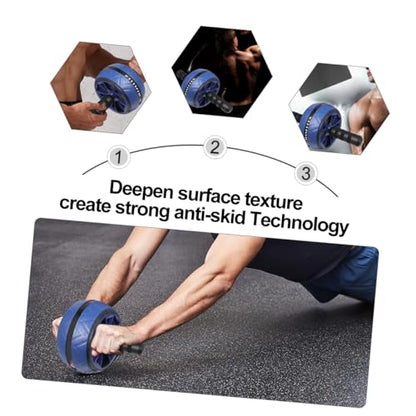 Happyyami 2pcs Ab Roller Wheel with Wide Stable Wheel and Ergonomic Handle for Core Strength Fitness Exercise Suitable for Men Women Beginners Home Gym Equipment