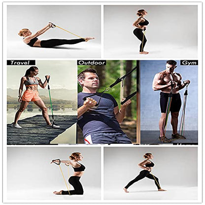4pcs Premium Exercise Pull Handles, Resistance Bands Handles, Dense Foam Wrap Replacement Fitness Equipment for Pilates, Yoga, Strength Training