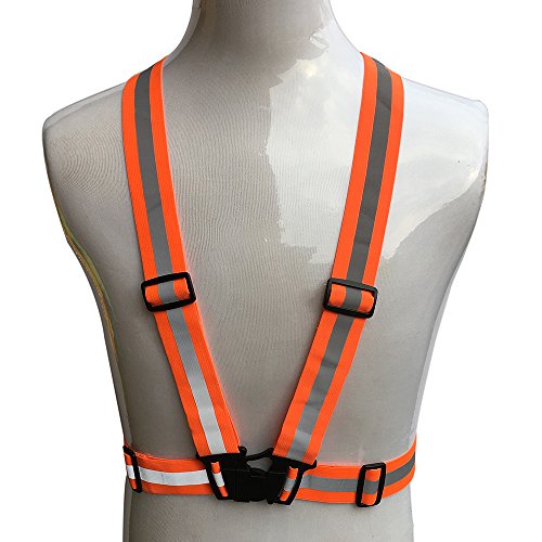 zojo Kids High Visibility Reflective Safety Strap Vest 2PCS - color: Neon Orange-kids Size