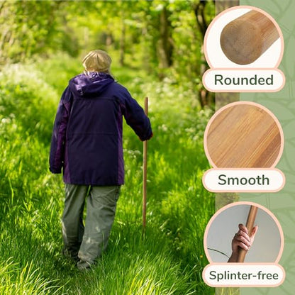 BambooMN Sturdy Bamboo Stick for Fitness, Yoga, Physical Rehabilitation. 1",1.1",1.18" & 1.375" Diameters. Available in Bulk Quantities - color: 48" x 1.37", size: 2 Sticks