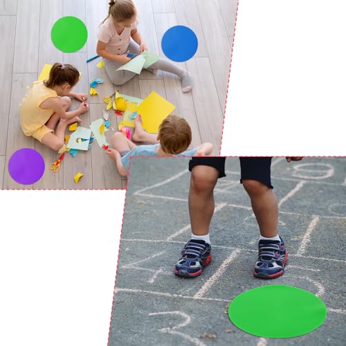 18-Piece Spot Markers for Sports, 9-Inch Rubber Circles for Gym & Training, Non-Slip Poly Spot Markers for Soccer, Basketball, Agility Drills & Classroom Activities