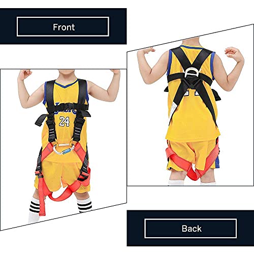 NewDoar Climbing Harness CE Certification Rock Climbing Rappelling Equipment Body Guard Protect Rappelling Rescuing Equip - color: Child Full Body