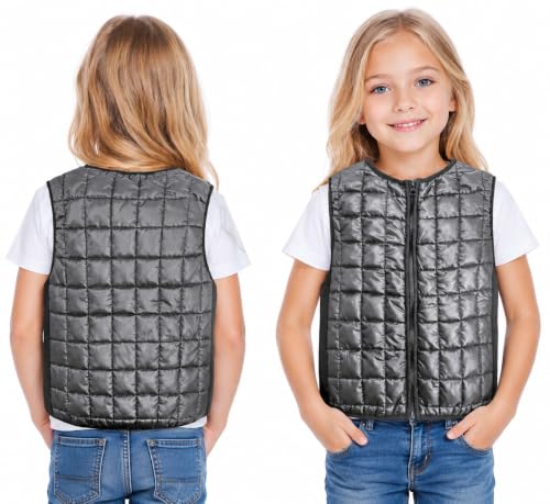 Weighted Vest for Kids, Sensory Support for Children with 2lb Weights, Breathable & Washable for Active Play (Grey) - size: Large(Ages 9-13)