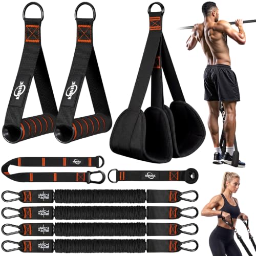 Pull Up Assistance Bands, Resistance Bands with Handles, Heavy Duty Pull Up Bands for Home Gym, Height Adjustable Chin Up Bar Assist Bands for Arm, Back, Strength Training Workout Equipment