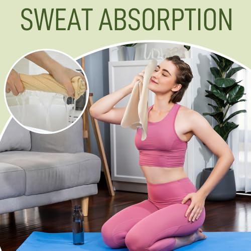 SUNLAND Microfiber Sports Workout Towels Fast Drying Fitness Sweat Towels for Men & Women Lightweight Multi-Purpose Gym Exercise Towel Hot Yoga Hiking Sauna