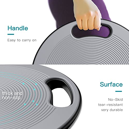 Wobble Balance Board, Exercise Balance Stability Trainer Portable Balance Board with Handle for Workout Core Trainer Physical Therapy & Gym No-Skid Surface