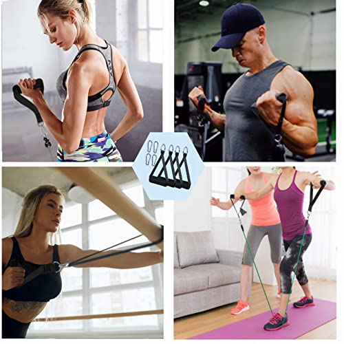 4pcs Premium Exercise Pull Handles, Resistance Bands Handles, Dense Foam Wrap Replacement Fitness Equipment for Pilates, Yoga, Strength Training