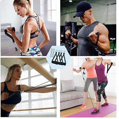 4pcs Premium Exercise Pull Handles, Resistance Bands Handles, Dense Foam Wrap Replacement Fitness Equipment for Pilates, Yoga, Strength Training