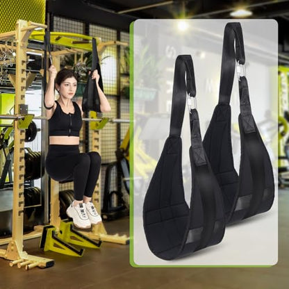 Hanging Ab Straps for Pull Up Bar, Fitness Abdominal Slings Straps for Core Strength Training, Pull Up Straps for Abdominal Leg Raise Exercise Fitness Workout Strength Training
