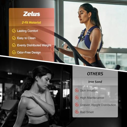 Zelus Weighted Vest for Women Men, Washable Z-Fit Weighted Vest 5/10/15lb - color: Deep Blue, size: 15 LB