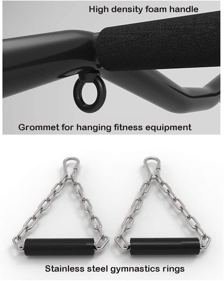 Pull Up Bar, Heavy Duty Chin Up Bar Wall Mount with Exercise Bands, Max Weight 660 LBS, Wall-Mounted Strength Training Pull-UP Bars