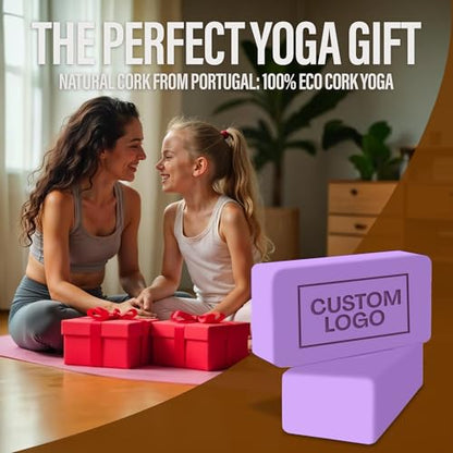 Personalized Yoga Blocks Yoga Gift 2 Pack with Custom Design or Logo, Exercise blocks Yoga Blocks Soft Non-Slip for Pilates, Meditation, Custom Yoga Accessories for Men & Women