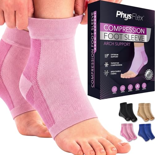 Ankle Brace Support - Ankle Compression Sleeve - Foot Brace for Women & Men - Tendonitis & Arthritis Ankle Brace Sports Running, Plantar Fasciitis Relief & Stabilizing Ankle Wrap