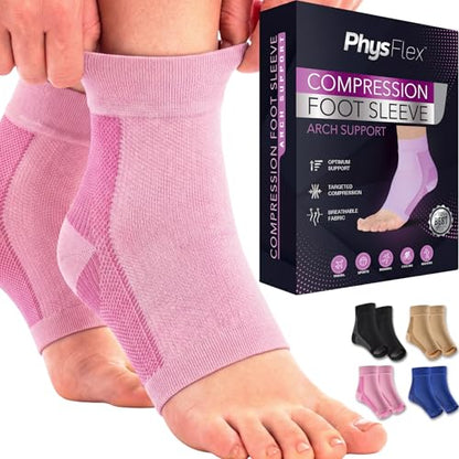 Ankle Brace Support - Ankle Compression Sleeve - Foot Brace for Women & Men - Tendonitis & Arthritis Ankle Brace Sports Running, Plantar Fasciitis Relief & Stabilizing Ankle Wrap