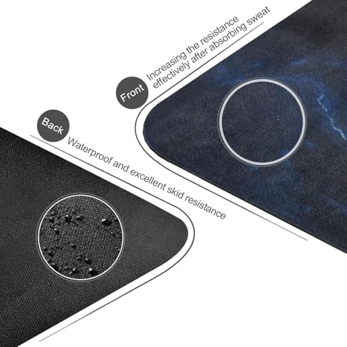 Kigai Travel Yoga Mat 71" x 24" Non Slip Natural Rubber Foldable Exercise Mat Ultra Thin 1.5mm Lightweight for Fitness, Pilates & Home Workout, Blue Lightning