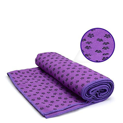 Attraction Design Yoga Mat Non Slip Exercise Mat Extra Thick Workout Mat for Yoga, Eco Friendly Exercise Yoga Mat High Density Fitness Pilates Mat with Carrying Strap, 72"x 24"x 6mm - color: Purple Set