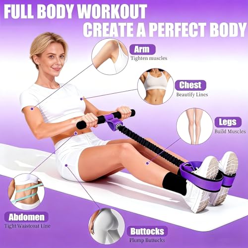 Upgraded Pedal Resistance Band with Handle, Thickened Latex Tubes and Soft Foam Fabric Foot Pedal, Abdomen, Waist,Core/ABS, Arm, Leg,Arms Equipment Gift for Women,Physical Therapy
