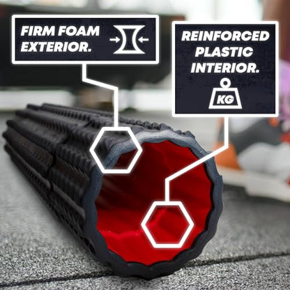 5-in-1 Long Foam Roller, 23" Long Back Roller for Physical Therapy with 5 Different Length Options, Muscle Trigger Points - Relieves Pain with Muscle Massage: Back, Shoulder, Foot, Legs, Arms, Neck - size: Long 23 Inch